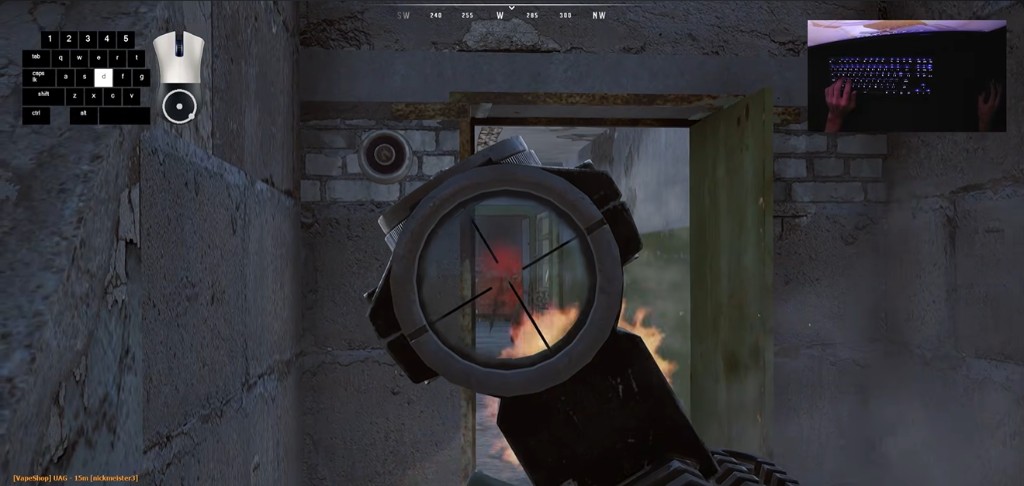 Deadside wallhack player outline through a scope